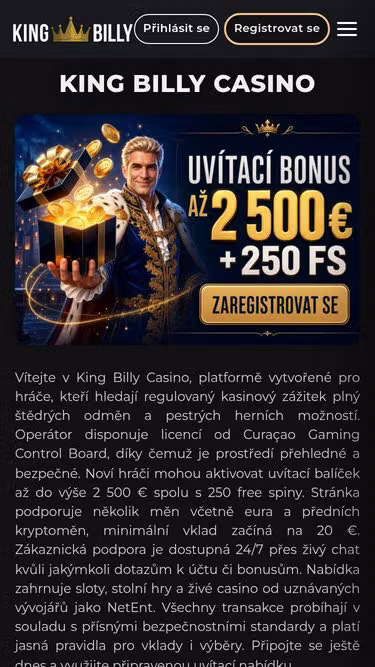 Screenshot of king-billy.cz
