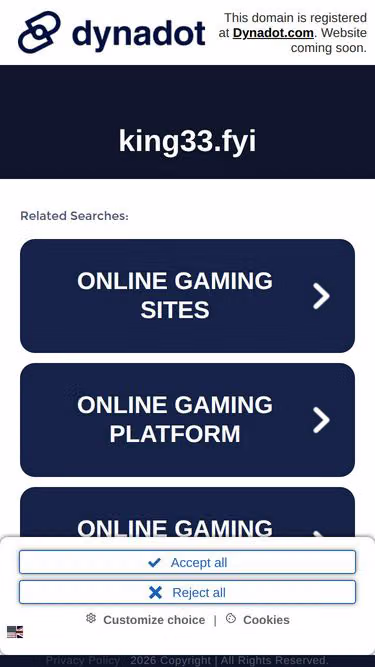 Screenshot of king33.fyi
