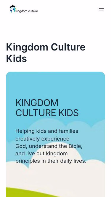 Screenshot of kingdomculture.kids