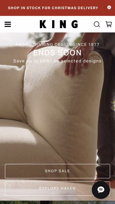 Screenshot of kingliving.design