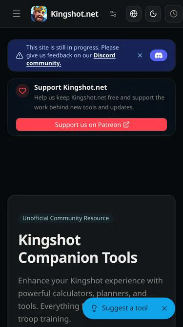 Screenshot of kingshot.net