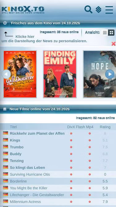 Screenshot of kinos.to