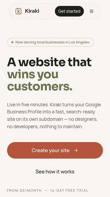 Screenshot of kiraki.site