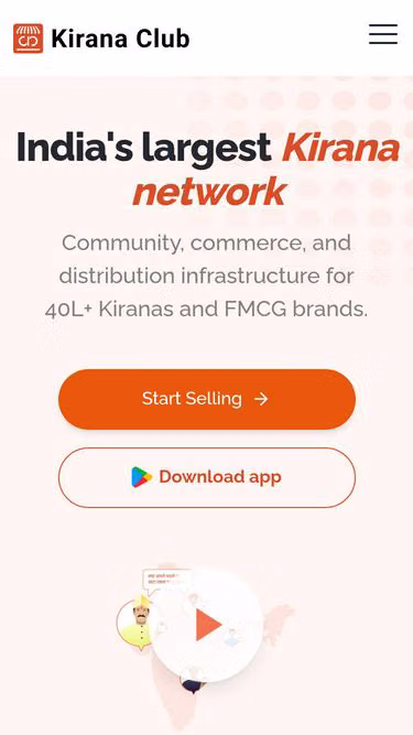 Screenshot of kirana.club