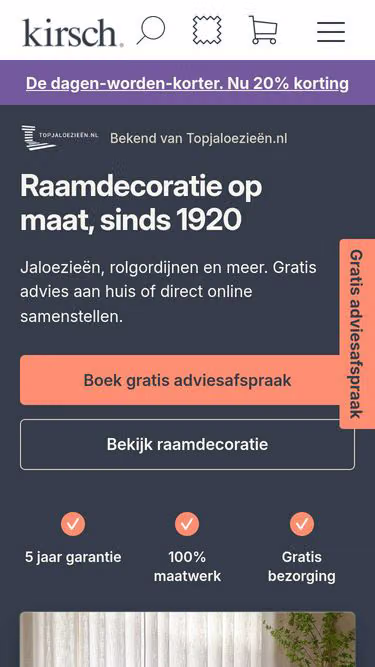 Screenshot of kirsch.nl