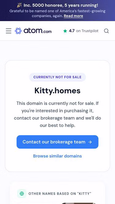 Screenshot of kitty.homes