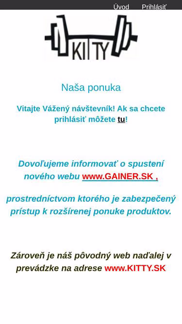 Screenshot of kitty.sk
