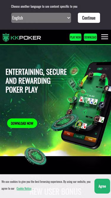 Screenshot of kkpoker.global