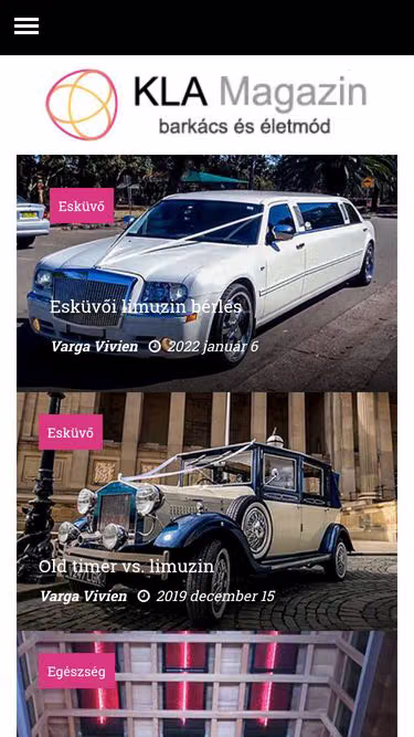 Screenshot of kla.hu