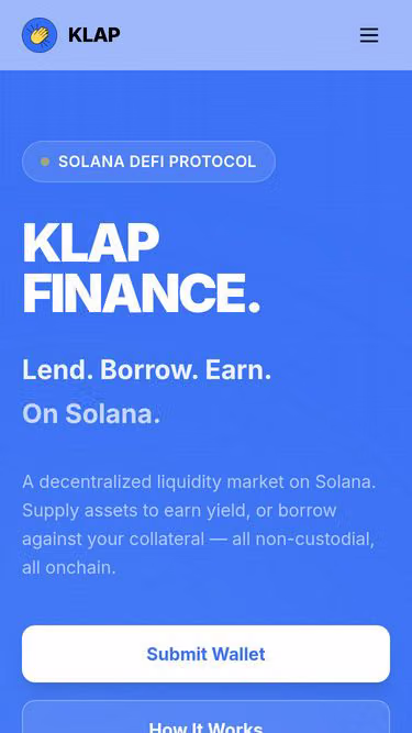 Screenshot of klap.finance