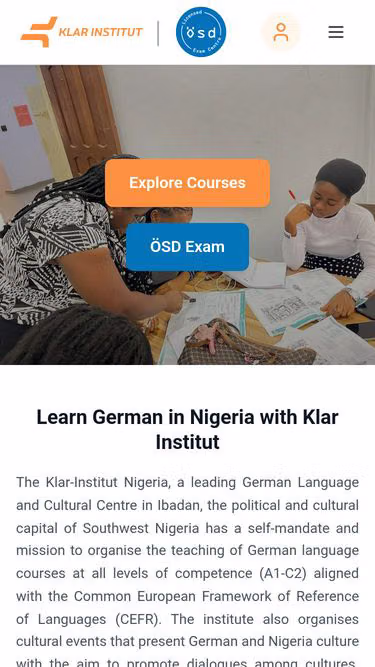 Screenshot of klar.ng