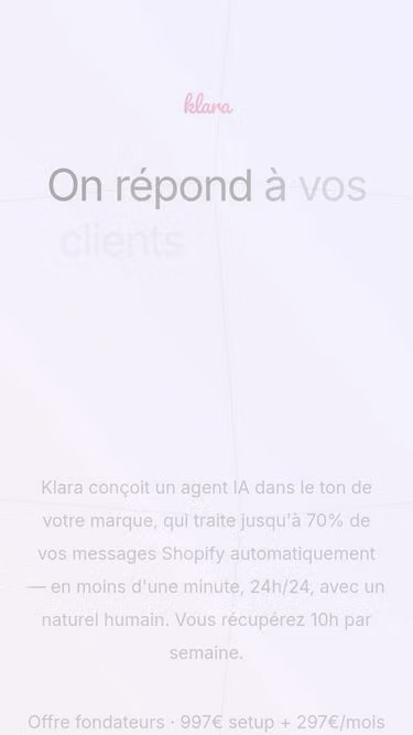 Screenshot of klara.agency