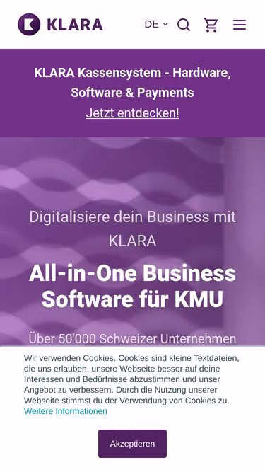 Screenshot of klara.ch