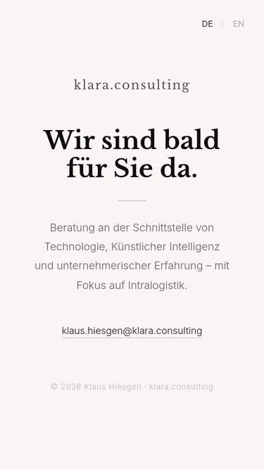 Screenshot of klara.consulting