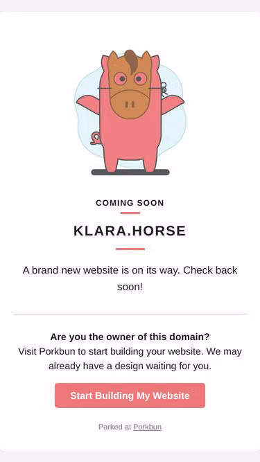 Screenshot of klara.horse