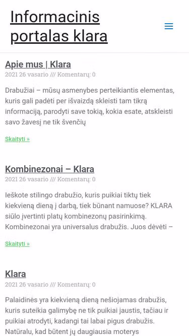 Screenshot of klara.lt