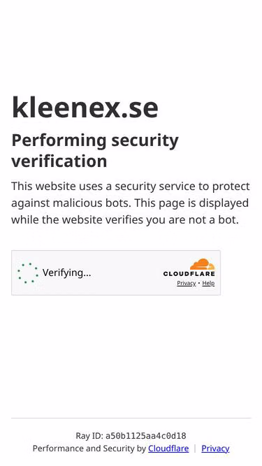 Screenshot of kleenex.se