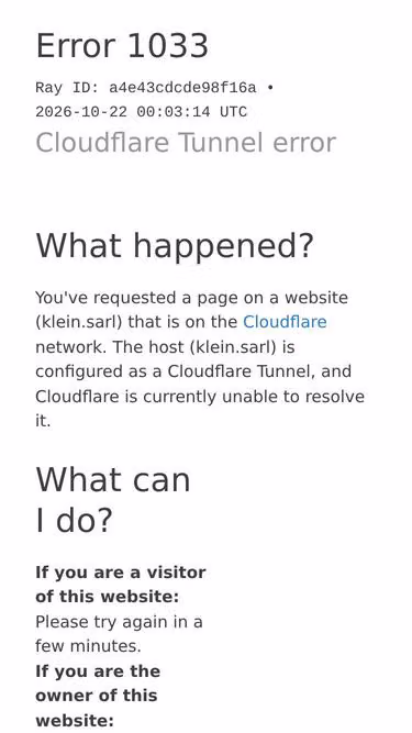 Screenshot of klein.sarl