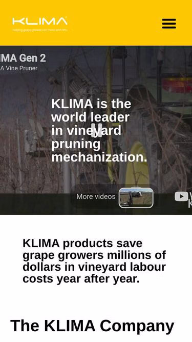 Screenshot of klima.co.nz