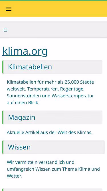 Screenshot of klima.org