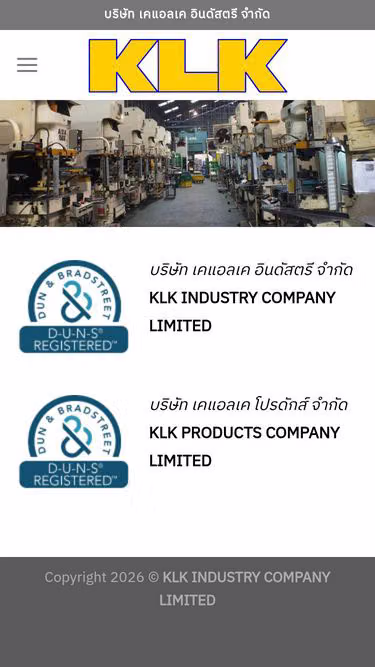 Screenshot of klk.co.th