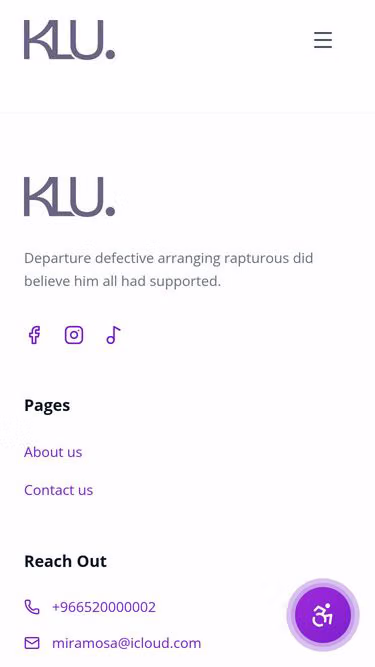 Screenshot of klu.com.sa