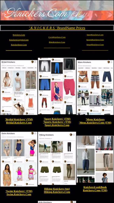 Screenshot of knickers.com
