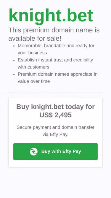 Screenshot of knight.bet
