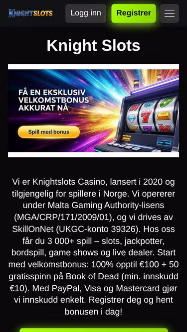 Screenshot of knightslots.no