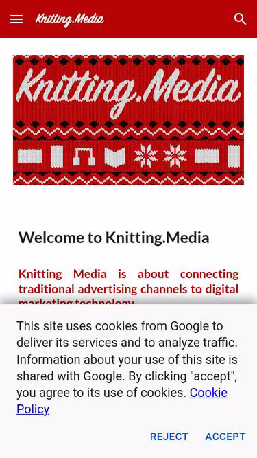 Screenshot of knitting.media