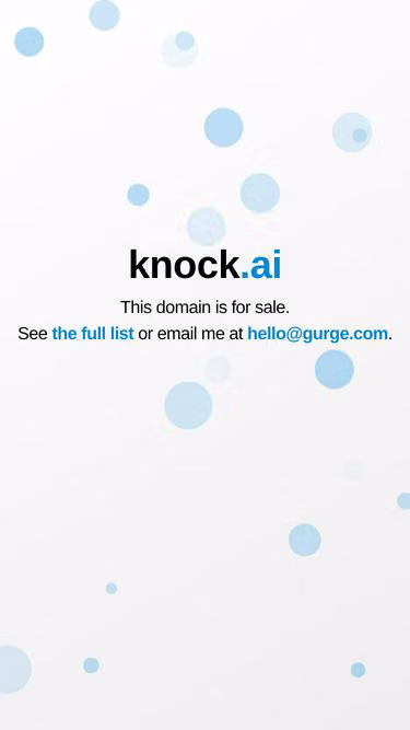 Screenshot of knock.ai