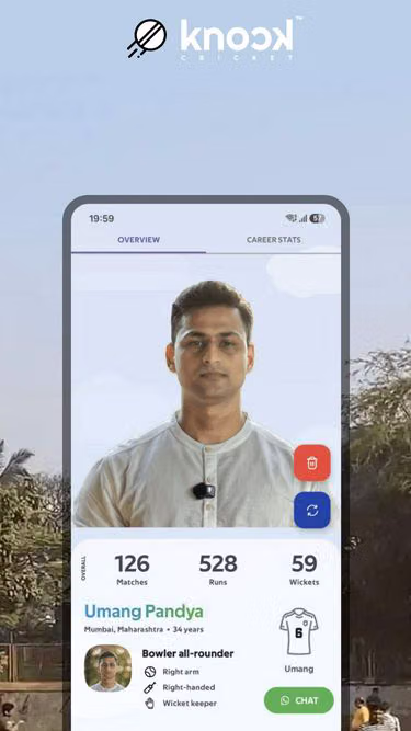 Screenshot of knock.cricket