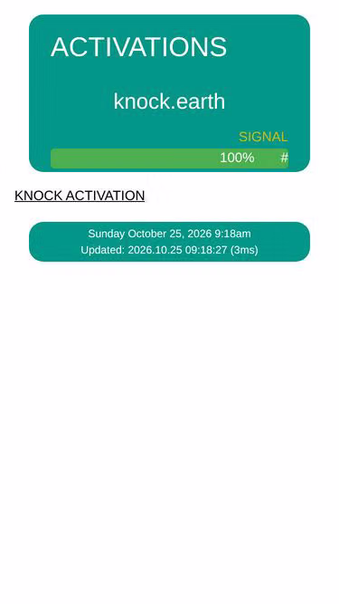 Screenshot of knock.earth
