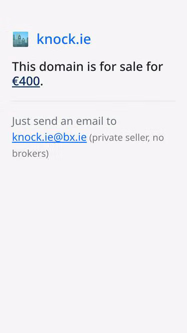 Screenshot of knock.ie