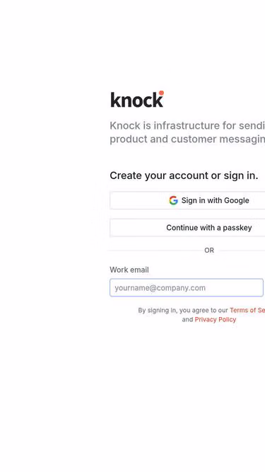 Screenshot of knock.new