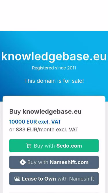 Screenshot of knowledgebase.eu