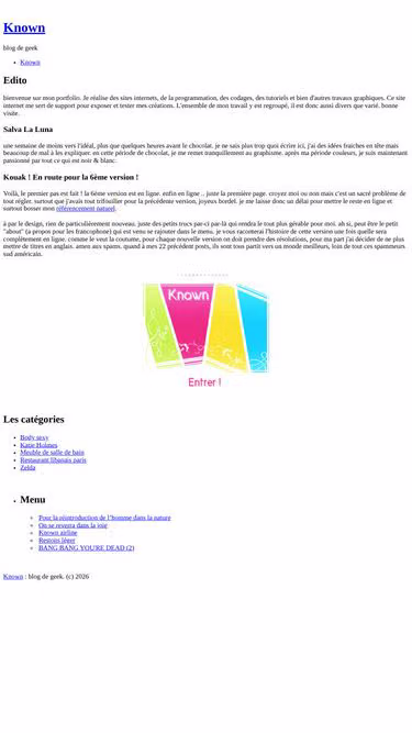 Screenshot of known.fr