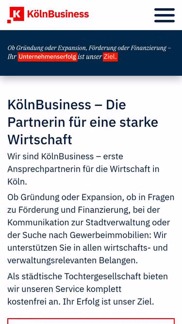 Screenshot of koeln.business