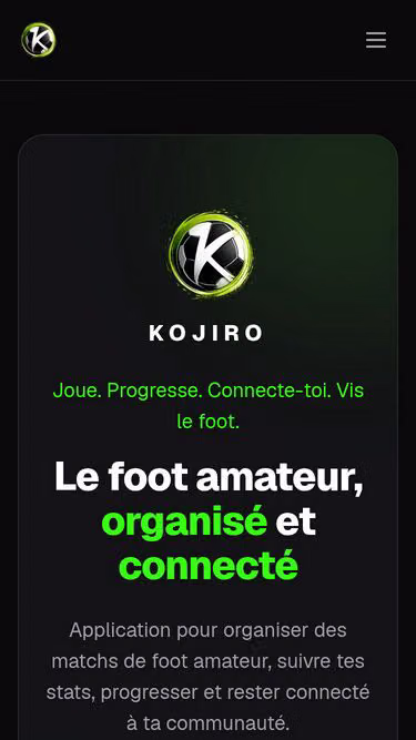 Screenshot of kojiro.app