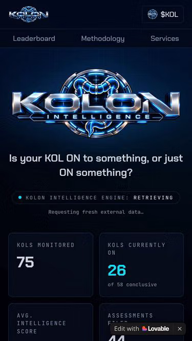 Screenshot of kolon.tech