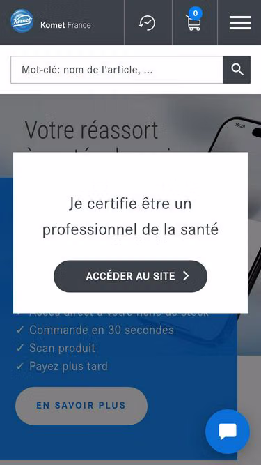 Screenshot of komet.fr
