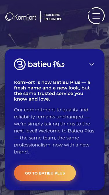 Screenshot of komfort.be