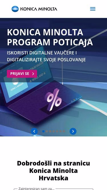 Screenshot of konicaminolta.hr