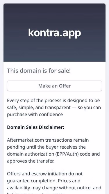 Screenshot of kontra.app