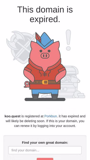 Screenshot of koo.quest