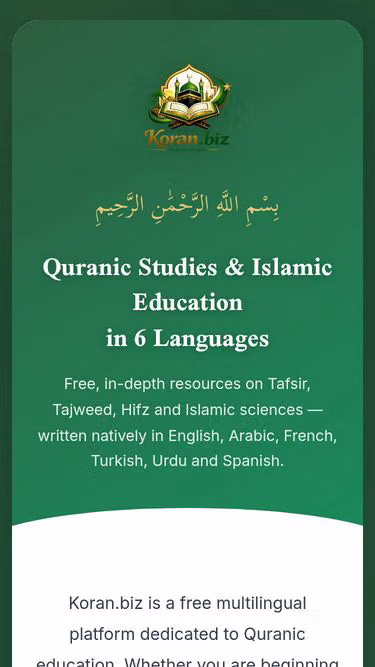 Screenshot of koran.biz