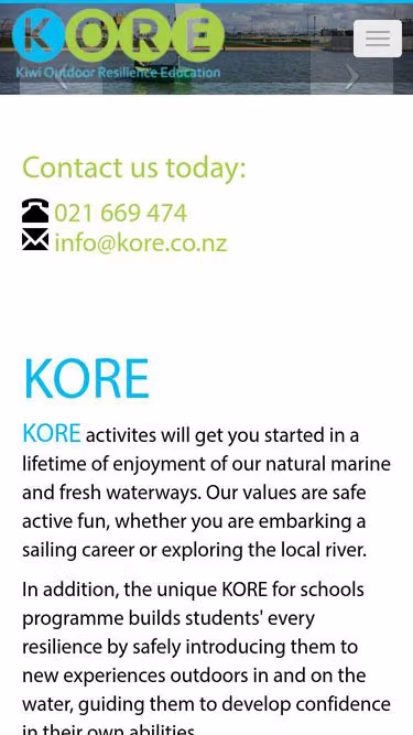 Screenshot of kore.co.nz