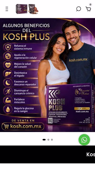Screenshot of kosh.com.mx