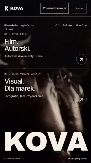 Screenshot of kova.productions