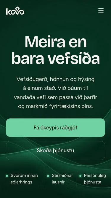 Screenshot of kovo.is